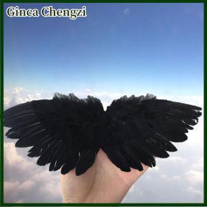 Ginca Trắng Đen Thủ Công Mỹ Nghệ Trẻ Em Mini Lông Đôi Cánh Thiên Thần Vật Nuôi Đạo Cụ Búp Bê Trang Trí Đảng Món Quà Sinh Nhật Lễ Phục Sinh Ngày Valentine