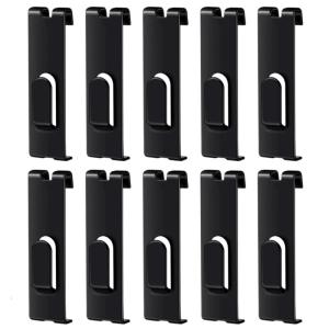 ตะขอแผงตารางโลหะ10Pcs ใช้งานหนักตะขอจอแสดงผลติดผนังทนทานต่อการกัดกร่อนสีดำเรียบ