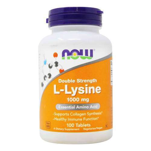 L-Lysine 1000 Mg Now Foods - Boîte De 100 Comprimés - Neuf Scellé