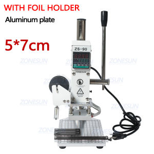 ZONESUN ZS90 Manual Digital Heat Press Machine PVC Card Book Leather Paper Wood Custom Logo Embossing Hot Foil Stamping Machine