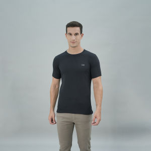 LGS - Kaos Casual Pria - T-Shirt - Lengan Pendek - Motif Polos - Warna Hitam - Slim Fit - JTS.322.S3199F.33.C