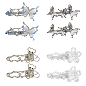 Fashionable Cats Eye Stone Hair Barrette Butterfly Hair Accessory Aesthetic Hair Pin for Daily Wear and Formal Event