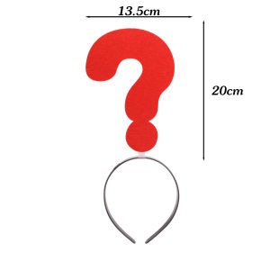 ที่คาดผมลูกศรที่ไม่ซ้ำกันสำหรับงานปาร์ตี้วันเกิดอุปกรณ์เสริมบูธถ่ายภาพที่คาดผมเครื่องหมายคำถามผ้าตลก