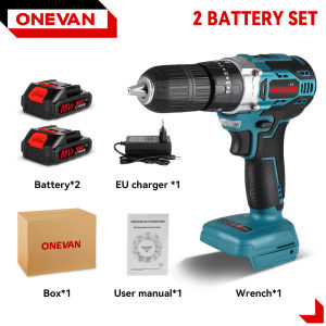 🔥3 Days Delivery🔥Cordless Drill 450N.M Brushless Electric Impact Drill 25+3 Torque 3 in 1 Electric Cordless Screwdriver Portable Mini Electric Impact Drill For Makita 18V Battery