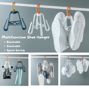 [SG INSTOCK] Multifunctional Rotatable Shoe Hanger (Bundle of 2) | Stackable Shoe Hangers | Shoe Organiser | Laundry | Home Organiser
