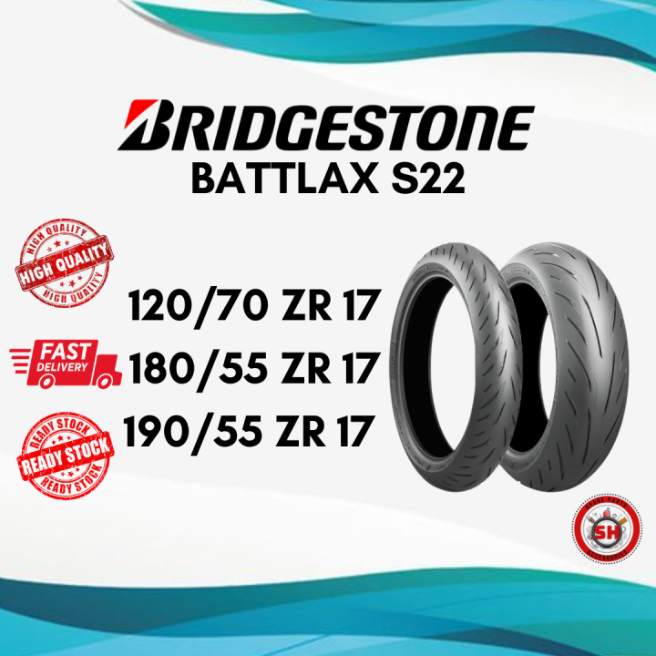 180⁄55ZR-17 Bridgestone Battlax Hypersport S22 Radial Rear Tire BS