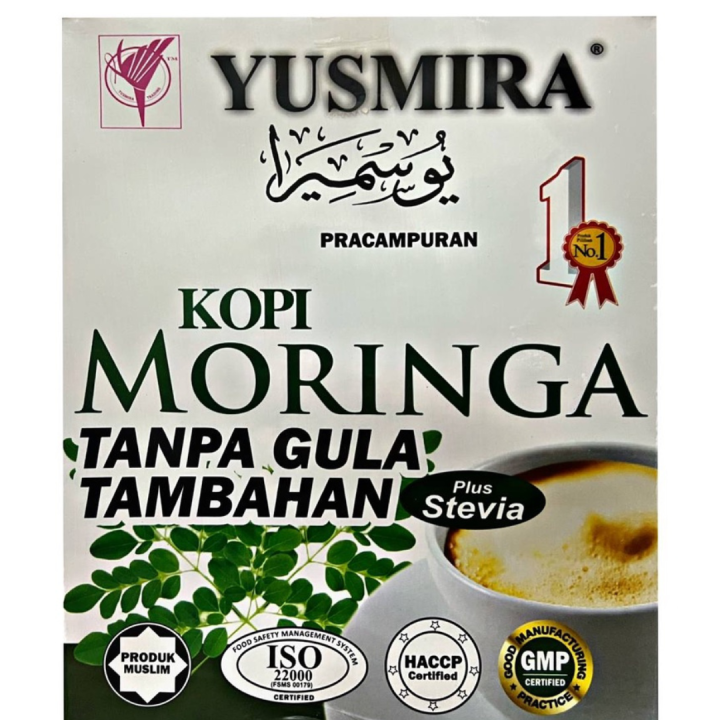 YUSMIRA KOPI MORINGA PLUS STEVIA ( tanpa gula tambahan ) | Lazada