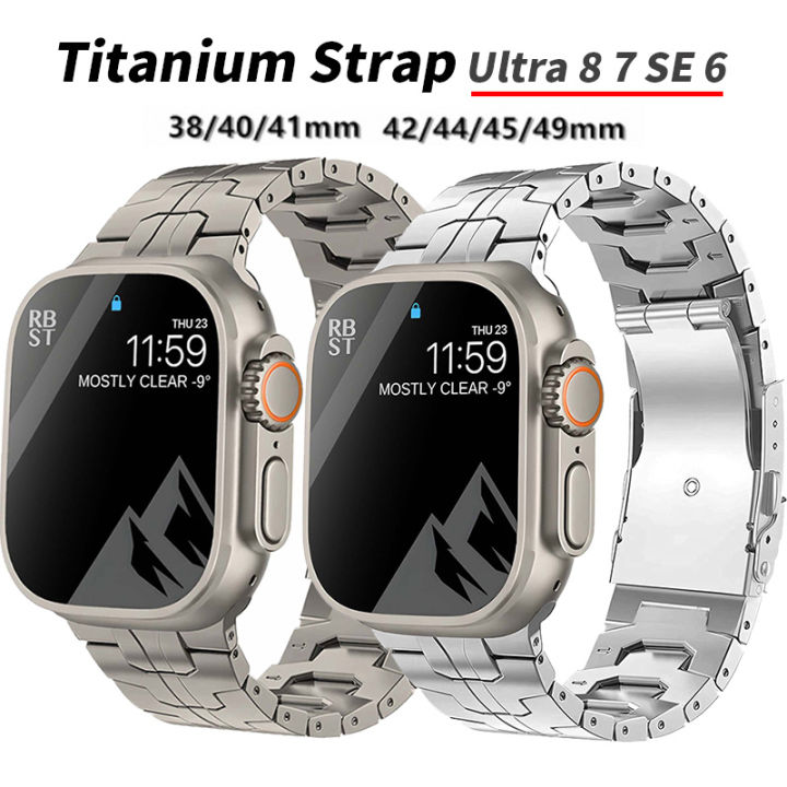 Titanium Strap for Apple Watch Band Ultra 49mm 45mm 41mm 44mm 38