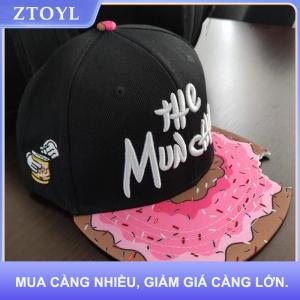 【ZTOYL】 Bánh rán in notched có thể điều chỉnh Mũ bóng chày thời trang Sun hat hip hop cap cho phụ nữ người đàn ông ngoài trời thường Kem chống nắng hat Quà Tặng