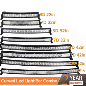 22/32 Inch LED Light Bar Driving Light Curved 12V 24V LED Bar For JEEP Tractor Pickup SUV ATV Truck Off Road Car