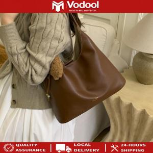 Women PU Simple Bucket Bag Large Capacity Handbag Hobo Underarm Bag for Travel Shopping Daily Use