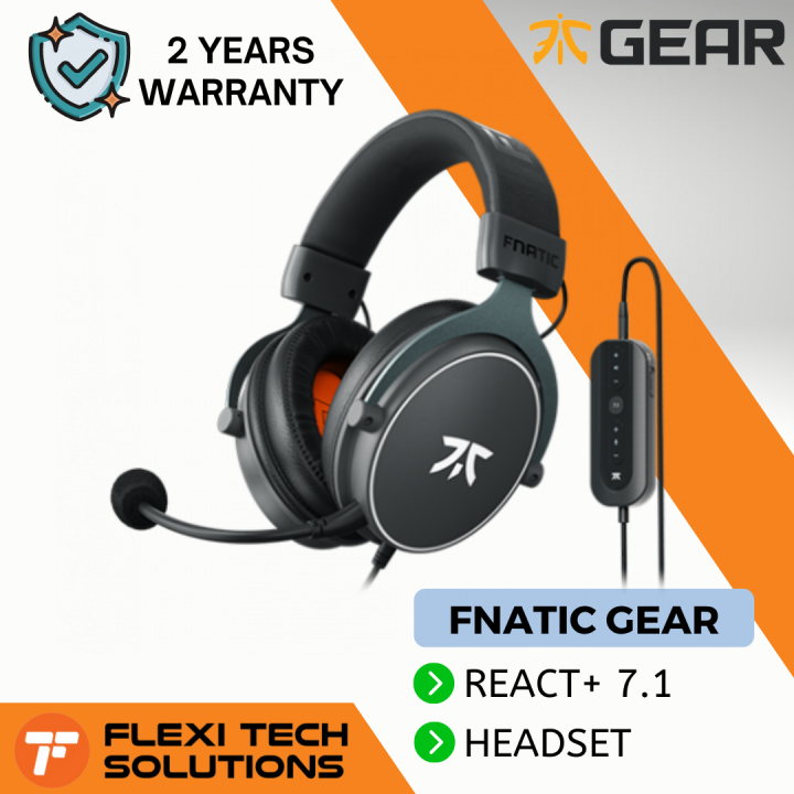 Flexi Tech FNATIC GEAR REACT+ Esports Performance Gaming Headset | Lazada