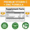 BBEEAAUU Vitamin C Glow Skin Whitening Capsules with Zinc 25mg Support immunity Promote Collagen Synthesis and Antioxidant for Skin Health Energy Production 维C+锌. 
