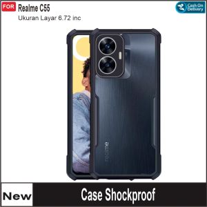 Case Realme C55 Hardcase Shockproof Transparan Camera Protect