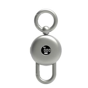 Pocket Sized Keychain Electronic Scale Alloy Construction Negative LCD Screen Weighing Device For Luggage Grocery