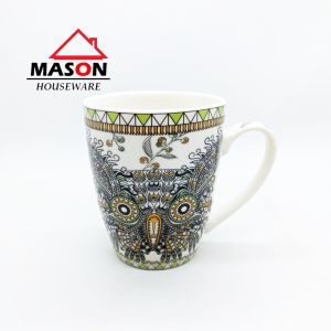 MASON Gelas Keramik / Gelas Aesthetic Mug 350Ml Motif OWL BIRD SERIES
