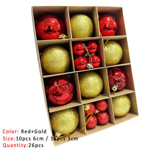 26 IN 1 Christmas balls3cm 6cm Christmas tree ornaments Christmas decorations DIY HEIM
