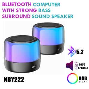 NBY222 Multi Functional Computer Speaker Subwoofer Dual Speaker Large Volume + RGB Colorful Light