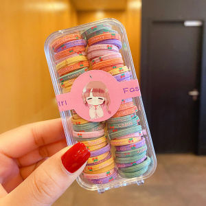 60 Pcs/set High Quality Korean Candy Color Girls Elastic Rubber Hair Bands Cute Simple Design Mini Hair Rope Hair Tie For Baby Kids
