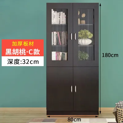 Bookshelf Simple Floor Cabinet With Door Living Room Storage Cabinet Bookcase Small Cabinet Wooden