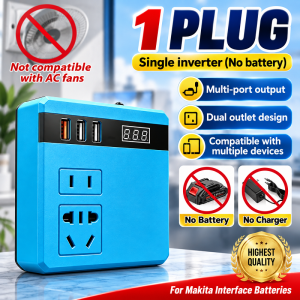 CHUANGCHAO 150W Dual Port Portable Power Inverter 21V to 220V Intelligent Converter 3 USB Ports Home Outdoor