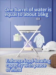 LUCKYBABE Multi-Function Foldable Baby Care Table With Bath Support For Newborn Portable Changing Station Compact Nursery Solution
