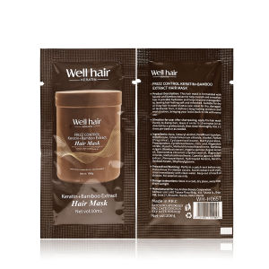 WELL HAIR Keratin + Bamboo Extract Frizz Control Hair Mask Nourishing Smooths Out Frizz Silky and Hydrating 1000g WH-H065