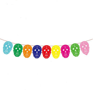 Square Mexican Cinco Dead Theme Festival Banner Dia De Los Muertos Decor Party Decorations Dia De Los Muertos Decor