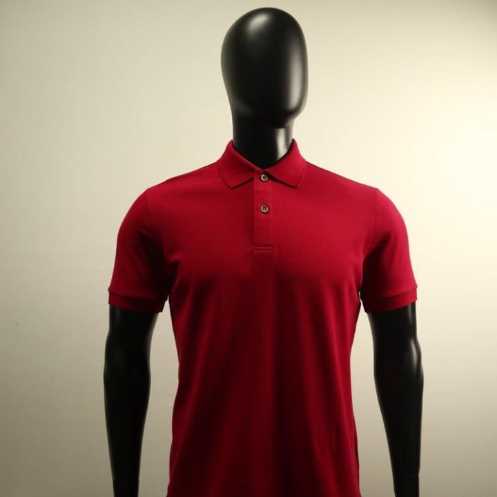 COLLEZIONE C2 Regular Fit 23PCMT1K017 MAROON Pique Polo Shirt Men