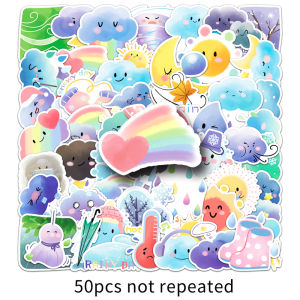 50PCS Original mood weather graffiti stickers waterproof decoration can be dripped and independently cut and precision printing