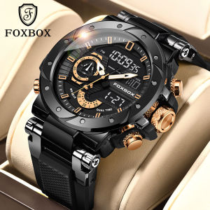 Lige Đồng hồ nam thời trang Silicone Chronograph Đồng hồ nam không thấm nước hiển thị thời gian kép Lịch Thể Thao Đồng hồ thạch anh Nam + Hộp