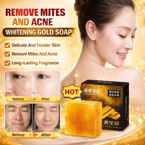 Perfume Gold Soap Antiaging Moisturizing Essential Oil Soap for Face and Body Brightening Remove Mites Acne Long-lasting Fragrance