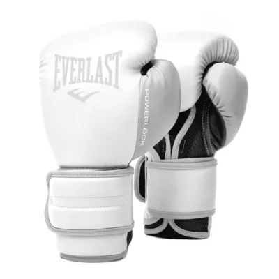 Everlast Unisex Adults Powerlock Training Gloves (White) - Sports Direct