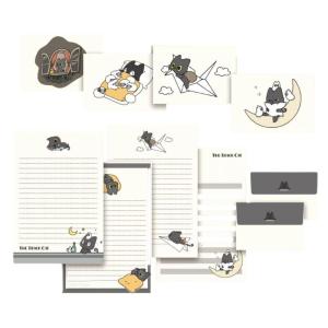 1 Set Stationery Paper and Envelopes Set Little Black Cats Letter Writing Paper Stationary Paper for Letter Writing