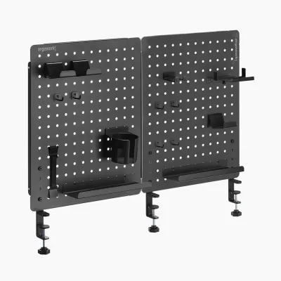 Ergoworks Clamp-On Desk Back Pegboard Organizer Panel & Accessory Holder