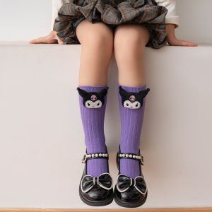 Cartoon Kuromi Cinnamoroll Melody Girls Cotton Socks Student Mid-tube Non-slip Socks Girl Gift