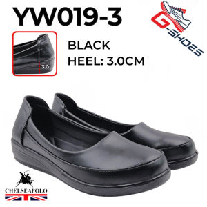 [G-SHOES] Ready Stock ChelseaPolo Women White Nurse Shoes Black Formal Shoes Kasut Jururawat