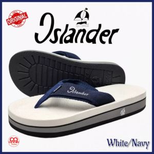 Islander White/Navy Mens non-slip rubber soles 100% Authentic and Original color slippers (Makapal)