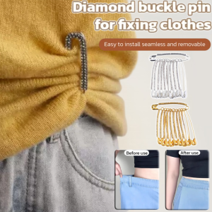 [Fashionable And Safe] Simple And Advanced Rhinestone Pin Adjustable Waist Cinch Pin Safety Waist Pin
