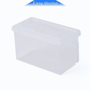 มีฝาปิด กล่องเก็บอาหารตู้เย็น ""มีที่จับ"" Portable refrigerator food storage box