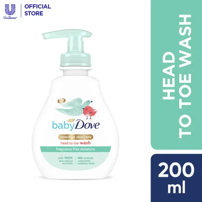 Baby Dove Sensitive Care For Babies Head To Toe | Body Wash Liquid Soap Fragrance-Free Moisture 200ml