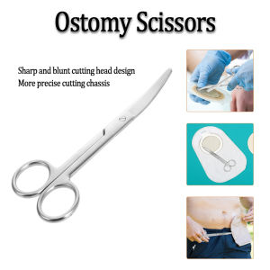 14cm Stainless Steel Ostomy Bag Scissors for Stoma  Special Stoma Care Accessories