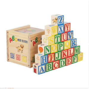 SKISOPGO Cognition Learning Wooden Building Blocks Alphabet Number Early Educational Toys Blok Bangunan认知积木玩具