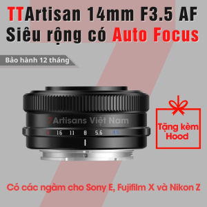 TTArtisan AF 14mm F3.5 Pancake siêu rộng có lấy nét tự động dành cho Sony E Fujifilm X và Nikon Z