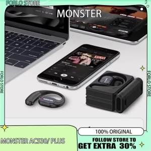 MONSTER AC530plus Version Wireless Bluetooth 6.0 earphones Large Speaker Ear-hook AI Intelligent Translation Headset Good Gift2026