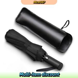 MceHKF Black PU Leather Umbrella Cover Case Portable Waterproof Umbrella Storage Pocket Umbrella Bag Portable Umbrella Cover