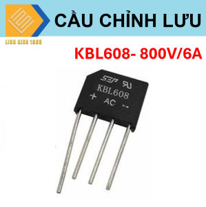 Cầu chỉnh lưu KBL608 800V- 6A