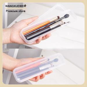 [COD] ที่จัดเก็บแปรงแต่งหน้าแบบใสพร้อมฝาปิดกล่องดินสอเขียนคิ้วอุปกรณ์จัดระเบียบเครื่องสำอางสำหรับผู้หญิงแบบพกพา