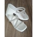 Dép nữ cao gót - đế PU cao 6 phân - 3 quai xoàn  - ( MS. 11 ) DéP Shoes GiàY Jean. 