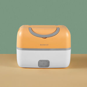 CHIGO Electric Lunch Box Double Layers Egg Steamer Portable Thermal Lunch Box Mini Rice Cooker